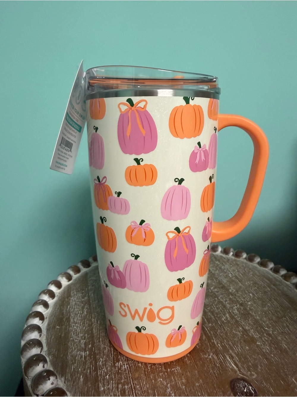 Swig Fall Pumpkins and Bows 22oz NWT